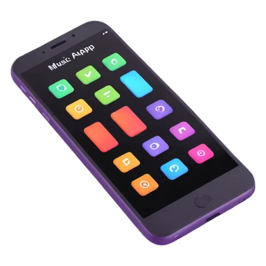 smartphone playing music app sticker