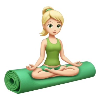 green yoga mat sticker