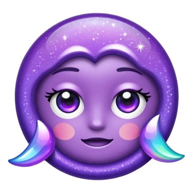 glitter purple no cancel sticker