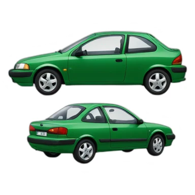 Green Opel Astra Merit 1997 sticker