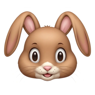 cute, smiling, friendly skinny bunny sticker