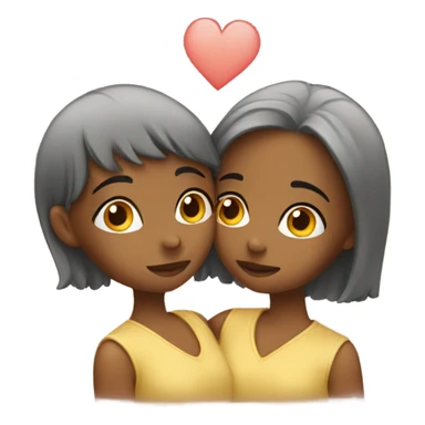 Two girls kissing sticker