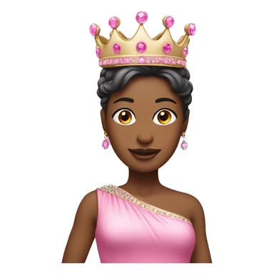 Dancer dressed in pink with crown sticker