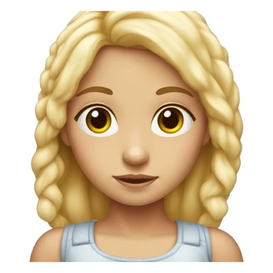 crea una niña rubia de cuerpo entero  sticker
