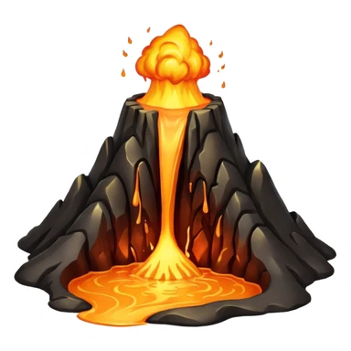 Volcano gold sticker