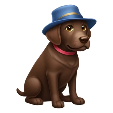 Chocolate lab with hat  sticker