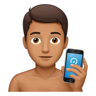 men holding with phone sticker