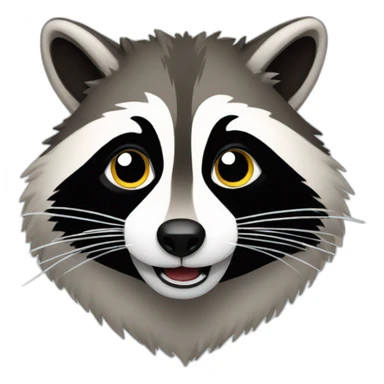 racoon typing sticker