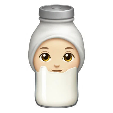 baby ninja drinks milk bottle  sticker