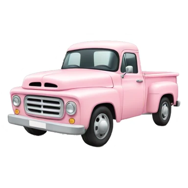 Pastel Pink truck with Christmas tree sticker