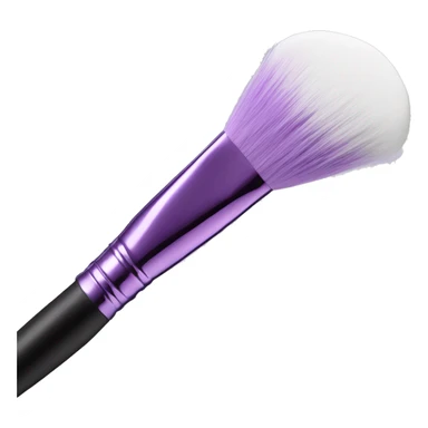 White to light purple metallic ombré makeup brush  sticker