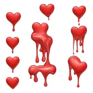 heart red totaly melt sticker