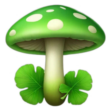 Green Mushroom with V leaves sticker