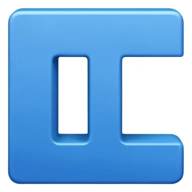 capital letter "L" printed in blue color square shape in center sticker