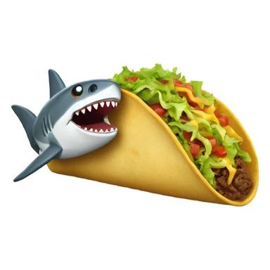 taco with shark sticker