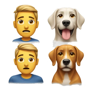 overheated face with dog sticker