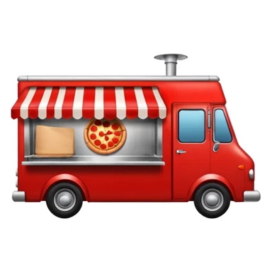 food truck selling pizza sticker