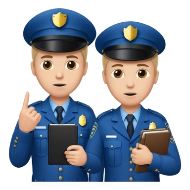 show two british policemen, with one who looks like Nicolas Angel from Hot Fuzz holding a notebook, pointing at the other and saying "what he said" sticker