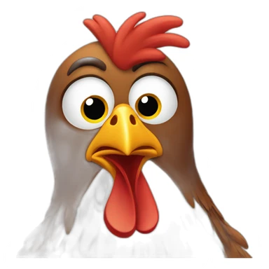 judgmental chicken sticker