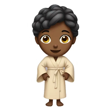 girl in a robe sticker