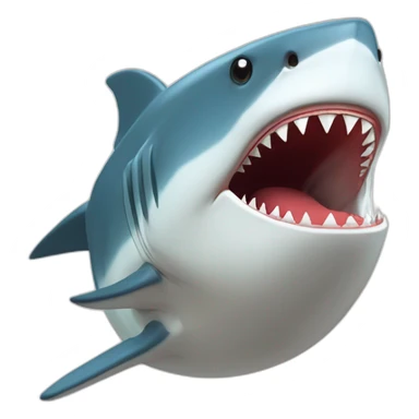 requin qui mange un ours sticker