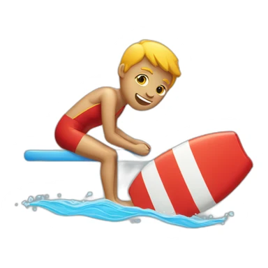 lifeguard with swimming atire sticker