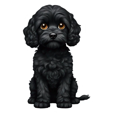 Black Cavapoo sticker