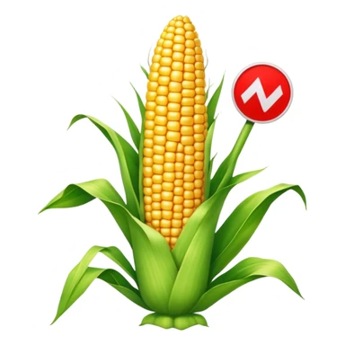 A corn with a forbidden sign over it sticker