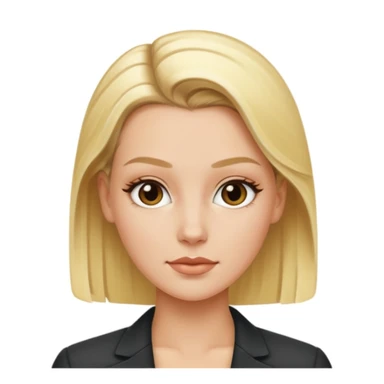 White girl with slick back hair and blonde highlights  sticker