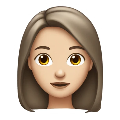 White girl with brunette hair  sticker