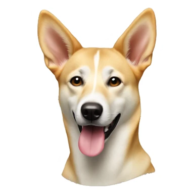 beige canaan dog with floppy ears sticker