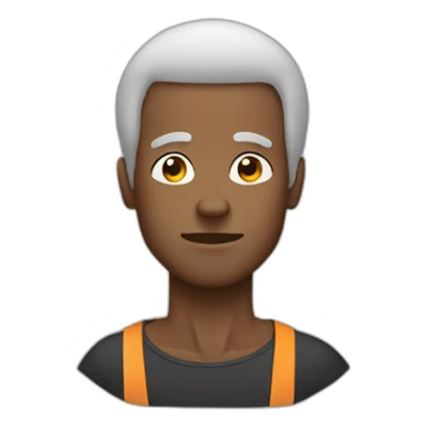 jacked mix race man with afro sticker