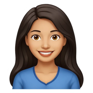 mujer colombiana con pelo largo sticker