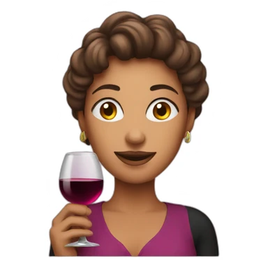 Woman and bottle of wine sticker