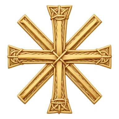St. Brigid's cross or St. Brigit's cross (Irish: Cros Bhríde, Crosóg Bhríde or Bogha Bhríde) is a small variant of the Christian cross often woven from straw or rushes. sticker