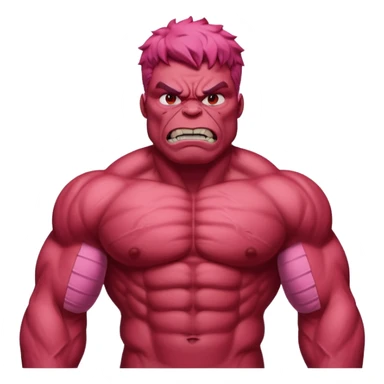 Pink red hulk sticker