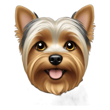 yorkie white sticker