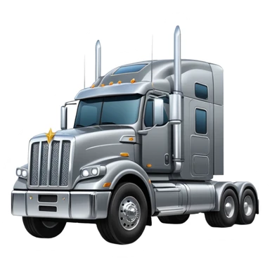 a big western strar truck gray sticker