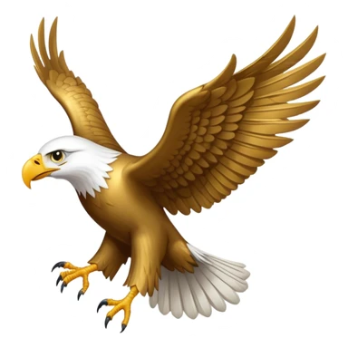 un aigle héraldique, ailes déployées, tenant un œil dans ses serres sticker