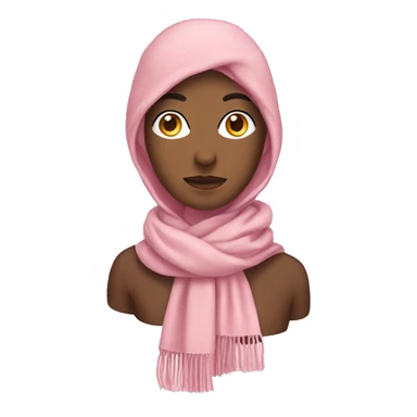 light pink scarf sticker