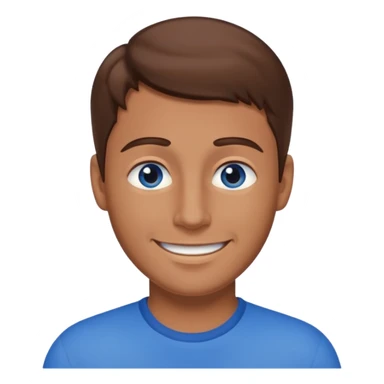 dad with brown hair and blue eyes emoji sticker