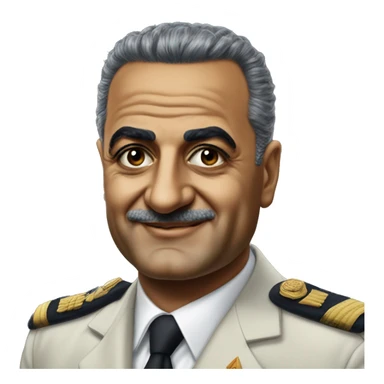 Gamal Abdel Nasser photorealistic sticker