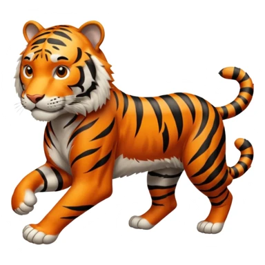High resolution of a runnig tigar sticker