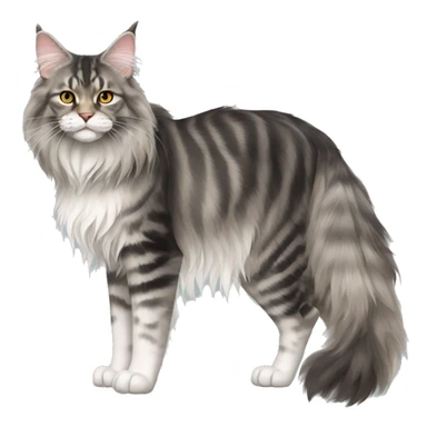 Maine Coon Cat Breed Full Body sticker