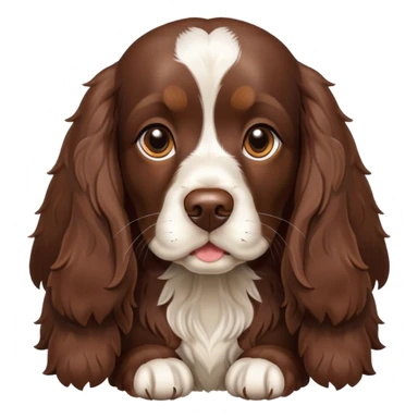 Chocolate brown working cocker spaniel sticker