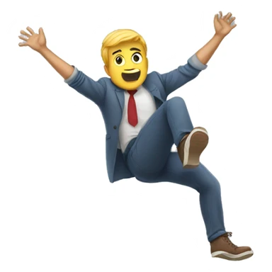 Guy falling without parahute sticker