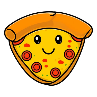 Cute pizza slice sticker