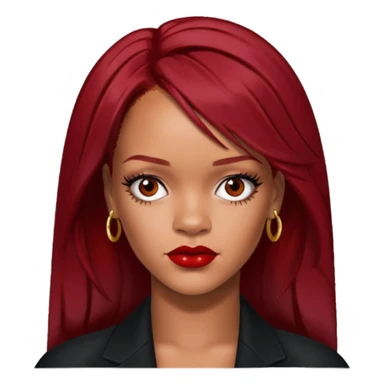 Rihanna with dark red hair sticker
