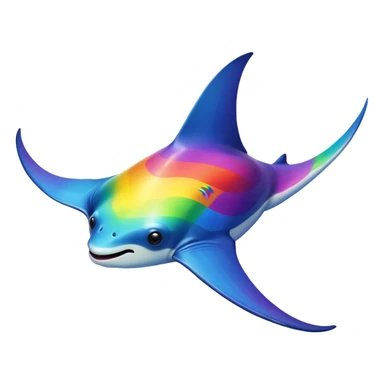Very gay manta ray sticker
