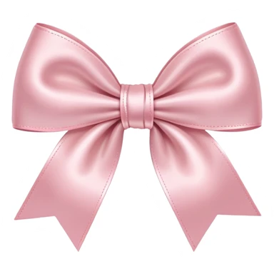 light pink satin bow  sticker